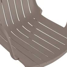 EKE Set De 4 Sillas Modernas Comedor Exterior Interior Minimalista Apilables Duraderas De Caliad PVC Taupe REPOSABRAZO - TAUPEREPOSABRAZO - Ver 5