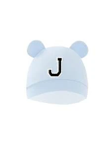 1 buah Topi Bayi Lembut & Hangat dengan 26 Huruf, Cocok untuk Bayi Baru Lahir, Hadiah Luar Biasa untuk Ibu dan Bayi - Baby Blue - View 7