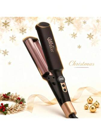  UKLISS Mini Dual Barrel Hair Waver For Travel, 0.4" Ceramic Curling Iron Crimper With Dual Voltage, 5 Adjustable Heat Settings, Compact & Lightweight Design
