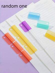 1/6/12/24 Osynliga registerflikar i slumpmässig färg, förseglade lösbladsmappar, för kontors- och studiematerial - Multifärgad - Visa 8