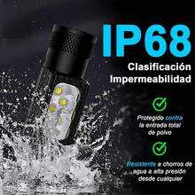 GFHGJH Lampara de Cabeza Recargable,Mini linterna de 1800 lúmenes,cuentas de lámpara de 5 ojos-Súper brillante de 6 modos Con Estanqueidad IP68,Resistencia a Caídas de 1,5 m,para rescate,Camping - negro - Ver 2