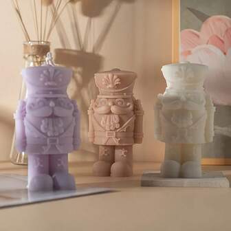 Nutcracker King Silicone Mold – 3D Soldier Casting Mould For Resin, Plaster & Cement | DIY Christmas Candle, Soap & Decorative Figurine Crafts