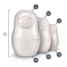 YQQ Fred and Friends - Vasos medidores M-CUPS White Matryoshka Dry juego de 69394 - Vasosmedidoressecosblanco - Ver 2
