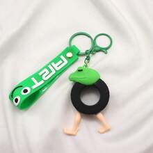 1pc New Italian Brainrot Animals Tralalero Tralala Keychains For Accessories Funny Sigma Skibidi Rizz Cat Silly Meme Keyrings Fans Friends Gifts(The Color Of The Circular Ring Of This Key Is Random)