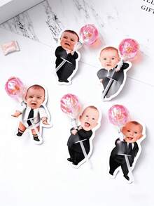 10/25/50/100/150 chiếc, Giấy ảnh hình dạng bất thường được cá nhân hóa, Thiệp chèn tùy chỉnh cho Bé/Sếp - Thiết kế tùy chỉnh, Phù hợp cho mọi loại tiệc tùng, họp mặt và lễ kỷ niệm, Bộ quà tặng tiệc trẻ em, Thiệp tùy chỉnh, Thiệp chèn hình kẹo mút, Quà tặng kẹo, Lý tưởng cho quà sinh nhật, quà Ngày Valentine, quà tặng phù dâu, quà Giáng sinh, trang trí Giáng sinh, quà Lễ Tạ ơn, quà Năm mới và trang trí tiệc. - Phong cách nhiều màu 6 - Xem 8