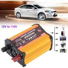 Inversor de Corriente 3000W Convertidor automático Adaptador de Coche de Onda sinusoidal modificada USB Dual(12V to 110V) - 1 - Ver 4