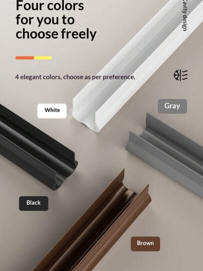 3.5厘米/1.38英寸 - 4.6厘米/1.81英寸厚门窗密封条，隔音、防风、遮光门窗密封胶带