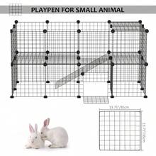 DIY Iron Wire Mesh Panels, Freely Combinable Pet Fence, Cat Cage, Dog Cage, Hamster Cage, Rabbit Cage Accessories Suitable For Small Pets, Cats And Dogs - Multicolor - View 2
