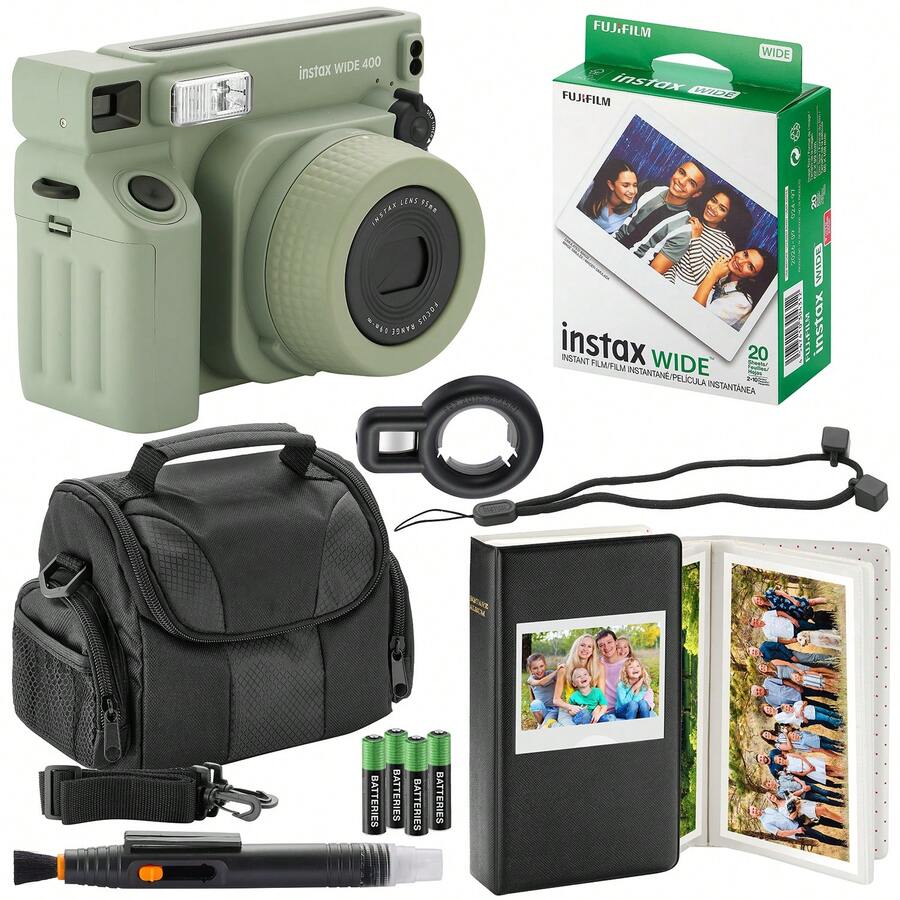 Fujifilm Instax Wide 400 Instant Camera + Camera Case + 4 AA Batteries + Photo Album, Cleaning Pen + 20 Sheets - 20 tờ - Xem 1