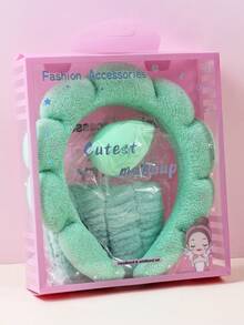 Bộ 4 món băng đô và băng đeo cổ tay phồng mềm mại dùng trong spa, kèm hộp quà tinh tế - Băng đô trang điểm và chăm sóc da dạng mút xốp, món quà dễ thương cho các bữa tiệc và sử dụng hàng ngày. - Nhiều màu - Xem 21