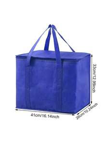 大号保温冷藏袋、饮料收纳袋、大号冷藏袋、午餐盒、拉链铝箔食品篮、野餐篮 - 彩色 - 查看 5