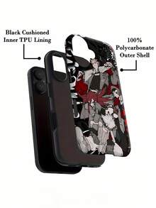 Funda de teléfono con espejo y poses dinámicas de personajes de anime. Funciona también como espejo y es compatible con  17,  16 Pro Max,  15 Pro Max,  13 y  12. Fabricada en TPU resistente, garantiza protección contra golpes y caídas. Un regalo ideal para amantes del anime, amigos, familiares y ocasiones especiales como cumpleaños, festividades o simplemente para demostrar tu cariño. - Blanco - Ver 7