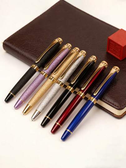 1pc Women's Premium Luxury Fountain Pen, Gift Set, Black Ink High-End Reusable Pen, Professional Elegant Pen, Cool Stylish Designer Fountain Pen, Calligraphy Practice Pen, Fine Tip, Medium Tip, Broad Tip