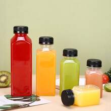 1pc/4pcs/10pcs -120ML/ 250ML/450ML/150ML/500ML-Leak-Proof Clear Plastic Juice Bottles - Perfect For Smoothies,Milk & Homemade Beverages - Juicing Containers,Meeting Daily Drinking Needs And Suitable For Various Scenarios. - Transparent - View 7