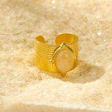 1 Piece French Retro Fashion Titanium Steel Open Ring - NMSR-H244-1 - 查看 2