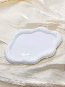 1 pieza/2 piezas Bandeja de joyería, estilo minimalista japonés Ins, plato de almacenamiento asimétrico creativo con forma de corazón, flor y nube de dopamina para pendientes, collares y joyas, caja de joyería con diseño floral, decoración y accesorios de fotografía para joyas, almacenamiento de bandejas de joyas, decoración de sala de maquillaje - Multicolor - Ver 8