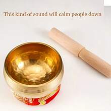 Singing Bowl Set And 3pcs Aromatherapy Essential Oils, Used For Meditation, Yoga, Chakra Balance, Mindfulness Practice, Sound Healing. Gardenia Rose Sandalwood Aromatherapy Essential Oils To Create A Unique Atmosphere, Calm The Mind And Relax The Body. - 銅色 - 查看 3