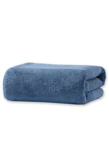 柔软吸水不掉毛珊瑚绒毛巾套装（轻薄），方便居家、情侣使用，可擦头发、洗脸、沐浴。可选尺寸：34 英寸 x 75 英寸手巾、70 英寸 x 140 英寸浴巾、40 英寸 x 80 英寸大手巾或 90 英寸 x 170 英寸大浴巾，适用于美容院、酒店运动、家居用品、毛巾、护肤等场合。 - 深藍 - 查看 12