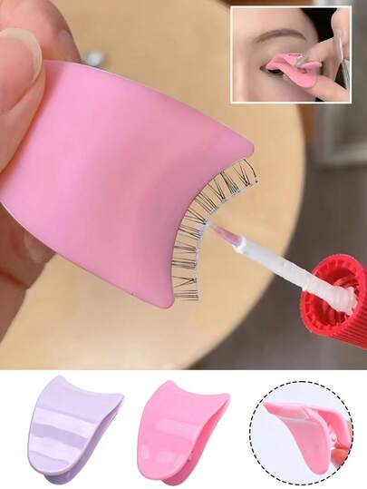 睫毛夹辅助工具和眉镊 - 精准双头假睫毛辅助工具，符合人体工学的手柄，耐用塑料材质，方便在家轻松佩戴假睫毛和修眉。睫毛辅助工具，双头设计，耐用塑料材质，Lashes Buddy Makeup 品牌，小巧便携，握感舒适，化妆配件，居家美容护理