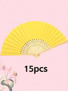 Personalized Engraved White Folding Fan, Custom Lettering Fan, Personalized Wedding Fan, Engagement Gift, Bridal Gift, Party Favor, Best Man Gift, Wedding Thank-You Gift, Birthday Gift, Baptism Gift, First Communion Gift, Personalized Gift Idea, Bamboo Folding Fan, Can Be Used For DIY Creative Blank Printing Advertising Gifts. Multifunctional, Highly Decorative, And Of Superior Quality, It Is An Ideal Gift For Her, Suitable For Tea Room, Valentine's Day, Mother's Day, Father's Day. - Multicolor - View 27