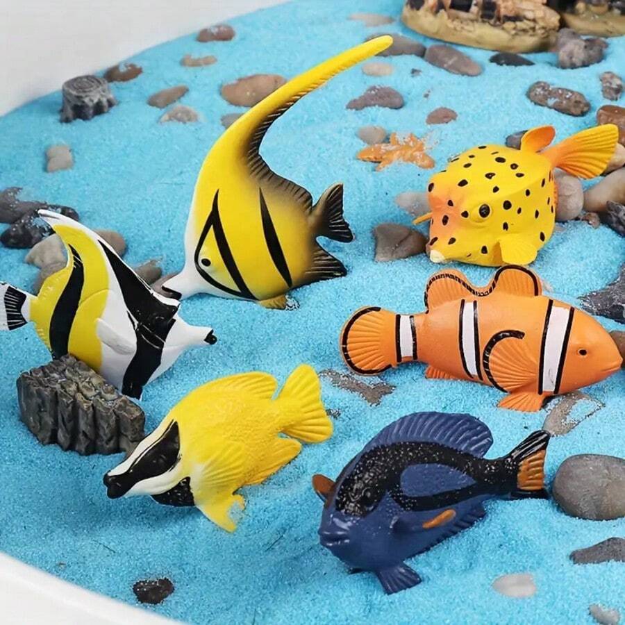1pc Tropical Fish Model, Marine Fish Model, Micro Landscape Aquarium Decor - Multicolor - View 1