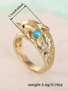 1 pieza Anillo de libélula de circonita cúbica lindo, regalo del Día de San Valentín para mujeres, joyería para fiesta de aniversario de boda - 1# - Ver 5