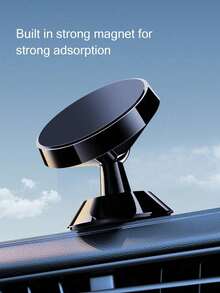 1个360°旋转磁吸式车载手机支架，通用仪表盘安装支架，适用于GPS导航 - 彩色 - 查看 3