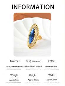 A Fashionable Jewelry With A Vintage Charm,Featuring A Crystal Clear Red/Black/Emerald/Turquoise Synthetic Gemstone Gold Plated Women Rings,Perfect For Gifting To Your Loved One As An Engagement,Wedding,Or Anniversary Present,Party,Banquet Decor,Elegant Accessory With Delicate Design,Luxurious Elegant Jewelry For Women,Versatile Daily Wear,Exquisite Gift Idea - Multicolor - View 18