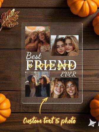 1pc Customized Spotify Plaque, Couple Photo Plaque, Unique Gift For Women, Anniversary Gift, Valentine's Day Gift, Birthday Gift, Wedding Gift, Mother's Day Gift, Father's Day Gift, Best Gift For Friends, Best Gift For Parents