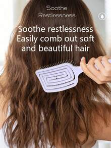 8-In-1 Hair Styling Brush Set, Includes Styling Comb, Teardrop Comb, Shaping Comb, Rat Tail Comb, Volumizing Comb, Dual-Ended Brow Brush, Makeup Brush Set, Eyelash Brush, Eyelash Separator, Eyelash Extension Tool, Women Beauty Tools, Makeup Brushes, 3-In-1 Styling Comb - Mauve Purple - View 6