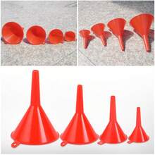 5Set (4pcs/Set) Funnel Set Plastic Pouring Funnels 45 65 90 110 Mm - Red - View 1