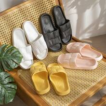 1双厚底防滑EVA拖鞋，四季通用，男女皆宜，防滑、速干、柔软轻便，浴室拖鞋，露趾厚底室内外拖鞋，情侣款，厚底设计，休闲百搭，室内外均可穿着。鞋子，春夏精选，伴娘礼物，房间，卧室装饰，海滩，旅行，男士，女士，度假，妇女节，旅行必备，婚礼回礼，Y2K，卧室，女士汽车配件，厨房装饰，可爱小物，母亲节礼物，卧室装饰，花园，厨房装饰，夏季，海滩，旅行必备，房间装饰，软萌，毕业季 - 彩色 - 查看 3