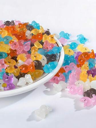 50 piezas Figuras miniatura luminosas de rinoceronte de resina, animales pequeños de rinoceronte que brillan en la oscuridad para decoración de jardín de hadas DIY, regalo de fiesta de cumpleaños, manualidades de paisaje micro, decoración de contenedores de vidrio, macetas, accesorios interiores de automóvil, decoración del hogar, estantería, escenas de la sala de estar, fiesta temática, San Valentín, relleno de bolsas de regalo (color aleatorio)