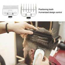 MX   Peine del límite de la cortadora de cabello peine guía general completamente confiable estilista duradero Hogar para cortadora de cabello Estilista profesional Pinza de plata 1.5MM + 4.5MM - como en la foto - Ver 6
