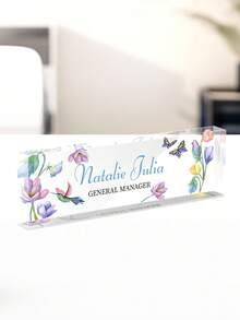 Custom Acrylic Teacher Desk Name Plate - Personalized Teacher Appreciation Desk Sign, Customizable Teacher Gifts For Desk Decor - Teacher Nameplate With Vibrant Design For Classroom Back To School,Ornamental,Reusable,Multi-Functional,Modern,Colorful,Cute,Vintage,Custom,Personalized,Unique,Customized,Workers,Clients,For Business/Work/Office,For School