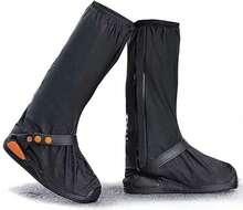 VASA NAMA Cubrezapatos Impermeable, Cubierta del Zapato con Bandas Reflectantes para Hombres Mujeres, Protector de Zapatos Reutilizable para Motocicleta y Ciclio con Suela Antideizante - M - Ver 1