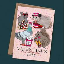 情人节快乐！趣味情人节贺卡，老鼠图案，情人节礼物，送给妻子/丈夫/男友/女友，高品质贺卡，带信封（12x17厘米）/（4.72x6.7英寸） - 彩色 - 查看 7