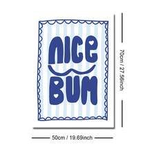 1 Stück gerahmtes/ungerahmtes Vintage Lustig Zitat Leinwand Poster, blau gestreifter Text, Badezimmer Wandkunst Muster, minimalistischer Toiletten Dekor, amüsante Kunst, geeignet für Badezimmer, Wohnheim, Wohnzimmer, Schlafzimmer, moderne Heimdekoration