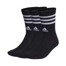 Adidas 阿迪達斯2025年新款男女針織健身訓練清爽中筒襪三雙裝運動襪 - 黑色 - 查看 7