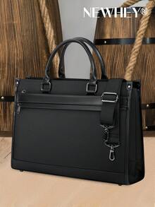 NEWHEY Business Bag Men's Large Capacity Job Bag YKK Zipper 15.6 Inch Waterproof Finish A4 Self-Standing 2way Commuter Business Trip Interview Bag Laptop Bag