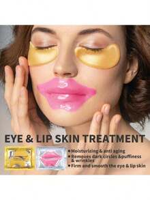 50片玫瑰唇膜眼膜护肤套装，有效改善眼袋、黑眼圈、唇纹，深层补水保湿，是送给妈妈或女性的绝佳礼物，每包6片/2片。 - 彩色 - 查看 7