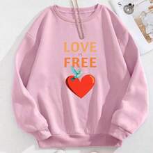 Loveisfree Print Hoodie - Long Sleeve, Knit Fabric, Relaxed Fit, Full Size, Fashionable Graphic Print, Perfect For Casual Outings And Daily Wear, Black White Red Grey Navy,Fall Hoodies,Men's Fall Clothes,Street Wear,Halloween,Mens Hoodies,Y2k Clothes,Jesus Hoodie,Thanksgiving Day,Nightmare Before Christmas,Christmas - Hồng - Xem 3