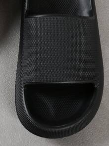 Women's Casual Soft Bottom Slippers, Comfortable For Home, Bathroom, Dorm, Office, Beach Wear - Black - View 4