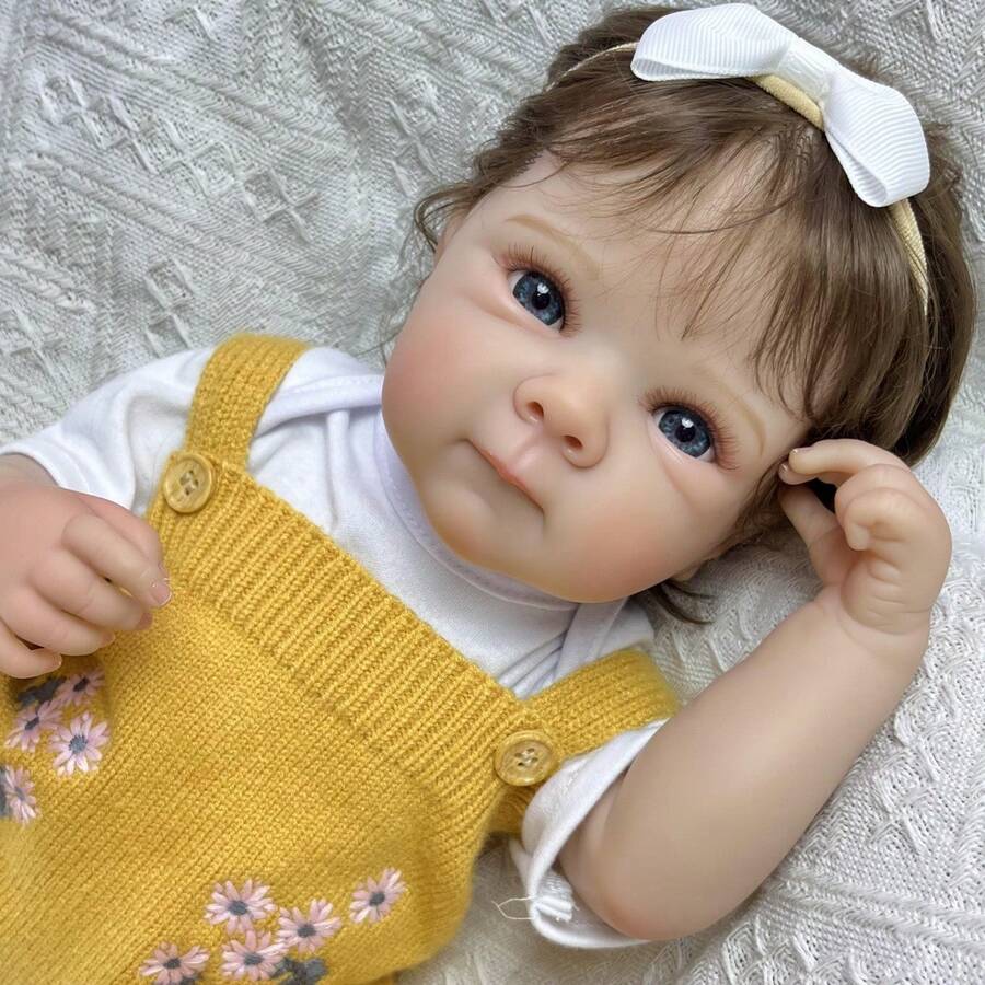19 Inch (48cm) Full Body Vinyl Material Reborn Baby Doll Toy, Realistic Handmade, Fashionable Birthday Gift, Bedtime Comfort Doll For Roleplay - Full vinyl body doll - View 1