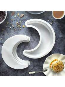 1 khuôn làm bánh trung thu, khuôn silicon làm bánh mousse trung thu, khuôn làm món tráng miệng, khuôn làm sô cô la, khuôn nướng bánh mì và pizza, dụng cụ làm bánh nhà bếp, hình mặt trăng - Nhiều màu - Xem 5