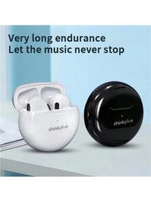 Lenovo Ht38 True Wireless Bluetooth Earbuds - In-Ear Headphones With Long Battery Life, High Sound Quality For Sports, Music & Gaming - White - View 6