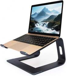 Jasinber Soporte para computadora portátil, Soporte ergonómico de Aluminio para computadora, Compatible con Book Air Pro,  XPS, más computadoras portátiles de 10-17" (Negro) - negro - Ver 1