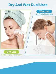 100pcs/Pack Super Soft Thick Facial Tissues, Suitable For Sensitive Skin, Lint-Free Makeup Remover Wet Wipes, Multi-Purpose - Multicolor - View 3