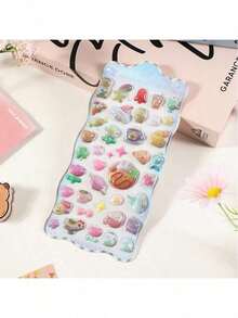 Hình dán dễ thương - Hình dán bong bóng hình xúc xích và sushi hoạt hình, hình dán 3D có thể tái sử dụng, thích hợp để trang trí sổ lưu niệm, sổ kế hoạch, nhật ký, sổ tay và ốp điện thoại. - Nhiều màu - Xem 10
