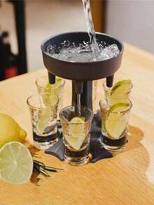 1个6格酒水分配器，适用于葡萄酒、威士忌、啤酒和烈酒，是派对和饮酒游戏的理想之选（普通款不含酒杯）